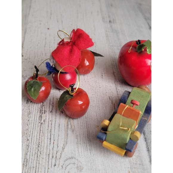 Vintage teacher apple school car ornament Xmas set - Picture 5 of 9